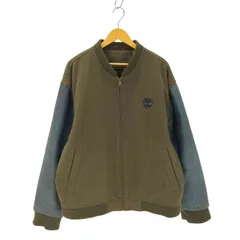 ティンバーランド Timberland 00s 袖レザー ウールスタジャン 裏地キルティング メンズ JPN：L のサムネイル