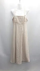 ◇ Θ w closet ダブルクローゼット 肩紐調節可能 サロペットスカート ワンピース サイズF ベージュ レディース E  【1411280045725】のサムネイル