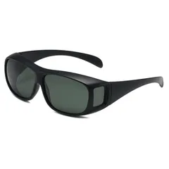 新品 スポーツサングラス 男女兼用 uvカット メガネの上から偏光サングラス 昼夜兼用 ドライブ ナイトビジョン レディース メンズ 収納ケース付き 運転用 サングラス へんこうサングラス釣り用 (Green) バイク用サングラス 偏光オーバーサングラス [B