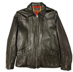 RUDEGALLERY レザージャケット シングルライダース チェック