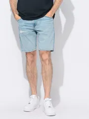 DIESEL (ディーゼル) ダメージ加工 ジップフライ デニム ショートパンツ D-FIN