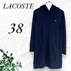ラコステ　パーカーワンピース　ブルー　Sサイズ LACOSTE/ラコステ] ワンポイントロゴ プレミアムスウェット