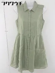 ◇ fredy emue フレディ エミュ リネン100% ノースリーブ 膝丈 ワンピース サイズ38 グリーン レディース 【中古】 【1105310018840】のサムネイル