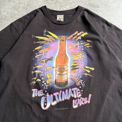 90s USA製 Budweiser THE ULTIMATE LURE! Printed T-shirt バドワイザー 究極のルアー フィッシング Tシャツ TEE