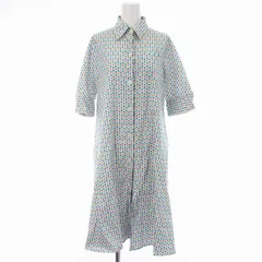 ロベルトコリーナ ROBERTO COLLINA シャツワンピース ロング 半袖 総柄 S マルチカラー /MMのサムネイル