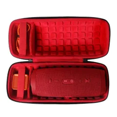 【在庫処分】JBL Charge4/Charge5 用ハードトラベルケース co2crea 防水Bluetoothスピーカー (レッド)（ケースのみ）