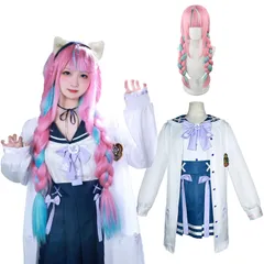 ホロライブ湊あくあ セーラー服 コスプレ フルセット ウィッグ Amazon.co.jp: バーチャル YouTuber Vtuber 湊あくあ セーラー服