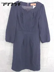 ◇ SunaUna スーナウーナ ウール混 長袖 膝下丈 ワンピース サイズ36 パープル レディース 【中古】 【1002801313920】