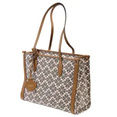Kate Spade ケイトスペード スペードフラワー コレクション トートバッグ ショルッダーバッグ ジャガード レザー ピンク×ブラウン KS Aランク