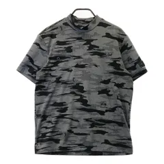 サイズ：XL ADIDAS GOLF アディダスゴルフ  モックネック半袖Tシャツ カモフラ柄 グレー系 [240101266465]# ゴルフウェア メンズ ストスト