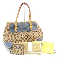 コーチ COACH ジャンク 4点 セット トートバッグ 長財布 小銭入れ コインケース シグネチャー ■GY99 A0318