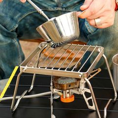 GENERIC OUTDDOR ステンレスミニスタンド ミニグリルスタンド ミニマルチスタンド ミニ五徳 ミニバーナースタンド ステンレス製 収納ケース付 バーベキューコンロ バーベキュースタンド バーナースタンド 送料無料