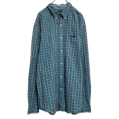 CHAPS 長袖 チェックシャツ チャップス XXL グリーン ビッグサイズ ボタンダウン ポケット 古着卸 アメリカ仕入 a701-5688のサムネイル