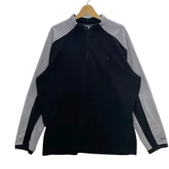 THE NORTH FACE ザノースフェイス TKA100 ハーフジップ フリース プルオーバー アウトドア ライトアウター 長袖 ロンT オーバーサイズ ビッグシルエット インドネシア製 XLサイズ ブラック グレー