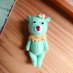 ハンドメイド☆ミニチュアベア☆ベージュの犬さん♪♪ - メルカリ 