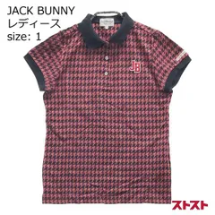JACK BUNNY ジャックバニー 半袖ポロシャツ 千鳥柄 ネイビー系 1 [240001907349]#