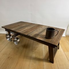 折たたみローテーブル アウトドアテーブル ソロキャンプ・デュオキャンプに !折りたたみ式テーブルラック