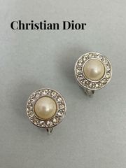 美品 Christian Dior クリスチャンディオール イヤリングパール ライン