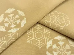 平和屋着物▽小紋　単衣　雪花　洗える着物　AAAU8649fyのサムネイル