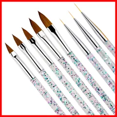 【特売】Kingsie ネイルブラシ 8本セット スカルプネイルブラシ ネイル筆 極細 ライナーブラシ ネールアート ペン ジェルネイル アクリル マニキュアツール