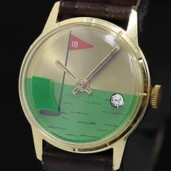 電池交換済】AKTEO アクテオ フランス製 ゴルフデザイン グリーン文字 