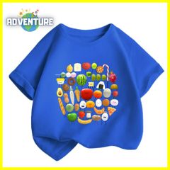 ひみつのおるすばん 半袖Tシャツ 薄手トップス 青ブルー男の子 ROBLOX　ゲーム 90 100 110 120 130 140 150  子供服キッズ服