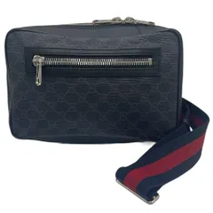 GUCCI グッチ GGスリングバックバッグ ボディバッグ 478325 GGスプリーム ベルトバッグ ウエストバッグ ブラック 質屋・リサイクルマート宇部店のサムネイル