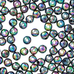 ビーズ　6mm　丸　1000個　メタリック　オーロラ　手芸　アクセサリー　ハンドメイド　パーツ BD2944