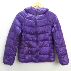 C■ユニクロ/UNIQLO フード付き  ウルトラライトダウン【M】紫/LADIES■1【中古】 