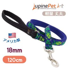 【ラッキー柄】18mm幅　120cmリード　アメリカ製　軽量　登山用で丈夫　LUPINE 　中型犬　大型犬　リタイア　製造終了デザイン