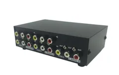 【大人気】CERRXIAN 4ポート4入力1出力ビデオオーディオAVスイッチセレクタスプリッタボックス