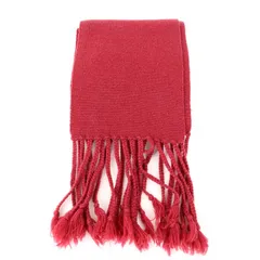 ラシット マフラー 無地 スリム ウール100％ イタリア生地 フリンジ ブランド 小物 レディース レッド russet 【中古】のサムネイル