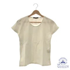 ☆美品☆ aug アウグ トップス Tシャツ シンプル 半袖 レディース ホワイト M 901-2320 送料無料 古着