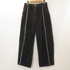 JieDa ブラック ダメージ加工 ワイドレッグデニム Jieda（ジエダ）の「DAMAGE LOOSE FIT DENIM ”BLK