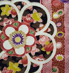 アンティーク 紗 秋草文様 名古屋帯 日本刺繍 大正ロマン 萩