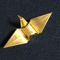 夫婦折鶴　銀製　置物　アンティーク 夫婦折鶴 銀製 置物 アンティーク