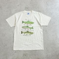 00s CANADA製  ” The Trout The whole Trout And nothing but the Trout ” Printed T-shirt ” トラウト トラウト全体 そしてトラウトだけ ” 魚 フィッシング Tシャツ TEE