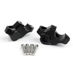Artudatech(アキューダ・テク）バイク・オートバイ用 25mm ハンドルバー ライザー バー アップ 15mm バック 30mm Yamaha MT-09 FZ-09 XSR900 2012-2015 用 ブラック