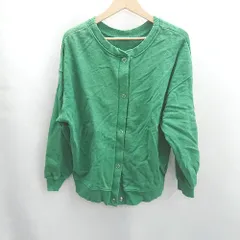 ◇ ⊇ ems excite エムズエキサイト コットン100%　長袖 カーディガン サイズF グリーン レディース E  【1501160020741】