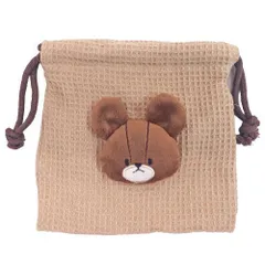  くまのがっこう 巾着袋 ボアフェイス巾着 モ 