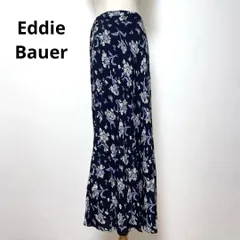 Eddie Bauer エディーバウアー 花柄 ロングスカート 2 薄手 腰ゴム