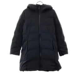 ユニクロ シームレスダウンショート コート S ネイビー UNIQLO レディース