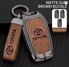 トヨタ キーケース マットガンメタリック　ブラウン　全面保護アルファード　ヴェルファイア　ランクル他