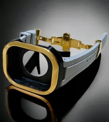 ブラウン×ゴールドブラック★49mm apple watch ultraアップルウォッチラバーメタルカバーセット　ウルトラ　49ミリ用　カスタム ultra1/2/3