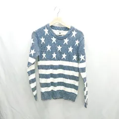 ◇ ⊇ ◎ ●未使用● BAY CREST ベイクレスト ボーダー柄 長袖 ニット セーター サイズM ホワイト ネイビー メンズ E  【1502030027594】