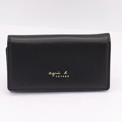 【極美品】アニエスベー　キーケース　6連 ブラック　黒　レザー　ゴールド金具 アニエスベー キーケース レディース メンズ バイカラー EW13B