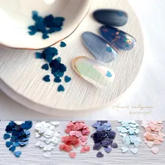 《再入荷》ハートホログラム シアーパール ネイル ジェル ハンドメイド