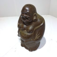 陶器製 布袋尊 像（ほてい） 七福神 福の神 縁起物 置物 古陶 A415