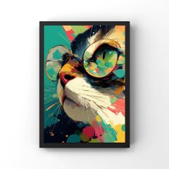 アニマルアート キティ・カレイドスコープ06 デジタルアート フォト ポスター A4サイズ アートボード アートパネル