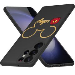 【特価】Galaxy S24 Ultra ケース キャラクター 可愛い おしゃれ アニメ 漫画 シリコン さらさら手触り 傷付き防止 超軽量 マット質感 指紋防止 ワイヤレス充電 (ミッキー Galaxy S24 Ultra)
